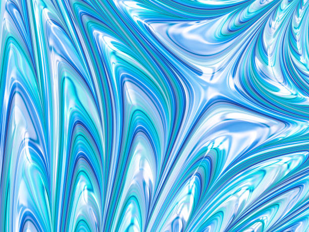 teal lilac pearl oyster seashell wave star swirl pastel blue purple mint green pattern colorful gradient sea shell background close-up shiny texture pretty fractal art - kaleidoscope fractal psychedelic abstract zdjęcia i obrazy z banku zdjęć