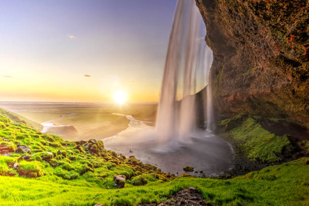 istock Seljalandfoss from behind cave interior, Iceland 1156741249