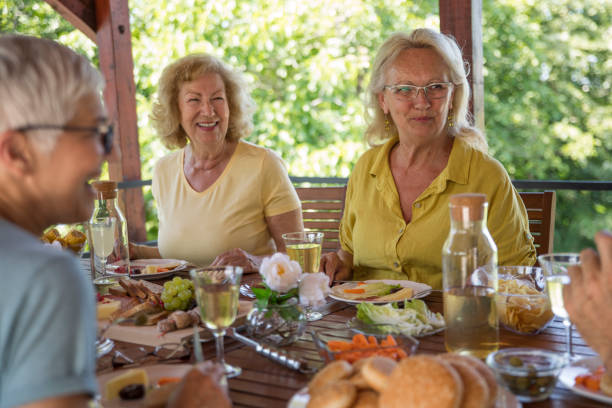 istock Seniors having summer  lunch 1156749378