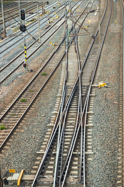 istock Railway tracks in Helsinki, Finland at summer day. 1156758040