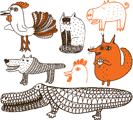 Animal theme doodles