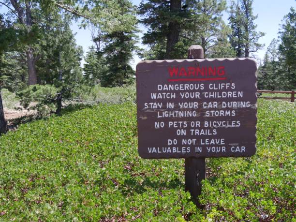 istock Warning Signs at Bryce Canyon National Park, Utah 1156761706