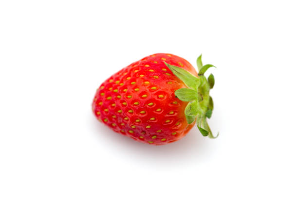 istock Freshly picked strawberry  isolated on white background 1156761978