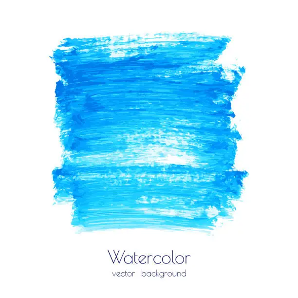 Vector illustration of Vector turquoise blue watercolor texture