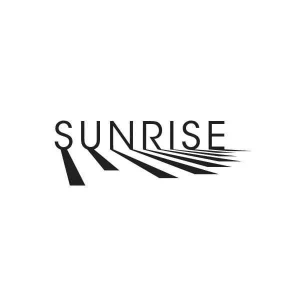 Vector illustration of Sunrise Logo. Typography