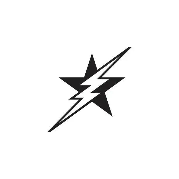 Vector illustration of electric star icon