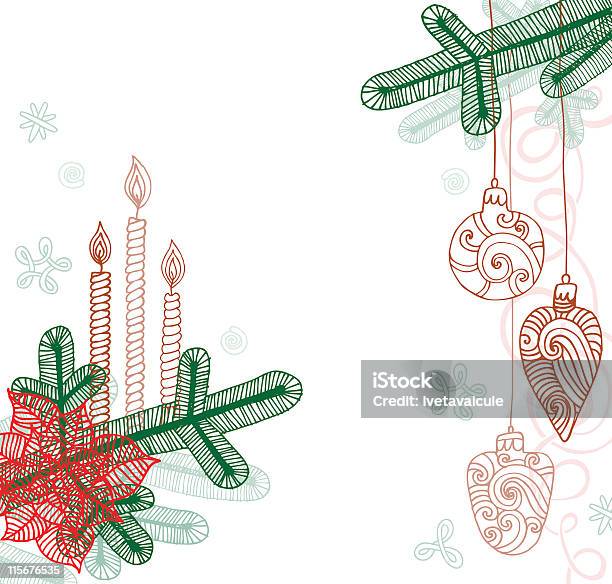 Candles On Christmas Tree Stock Illustration - Download Image Now - Christmas, Christmas Decore Candle, Abstract