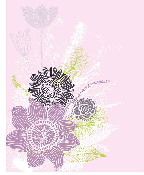 skład mieszanki kwiaty - tulip sunflower single flower flower stock illustrations