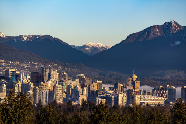 istock Downtown Vancouver financial district panoramic view at morning 1156767184