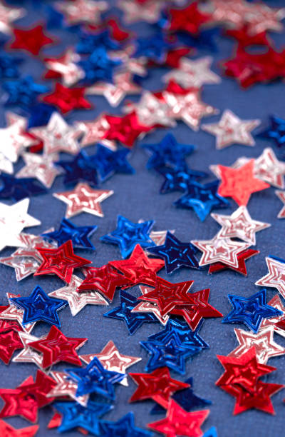 istock American Themed Background with Red White and Blue Stars 1156770427