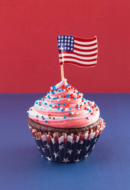 istock American Themed Cupcakes with Sprinkles and Decorations 1156770683