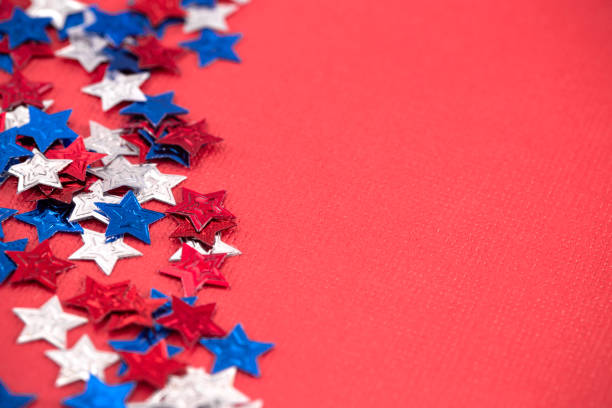 istock American Themed Background with Red White and Blue Stars 1156770685