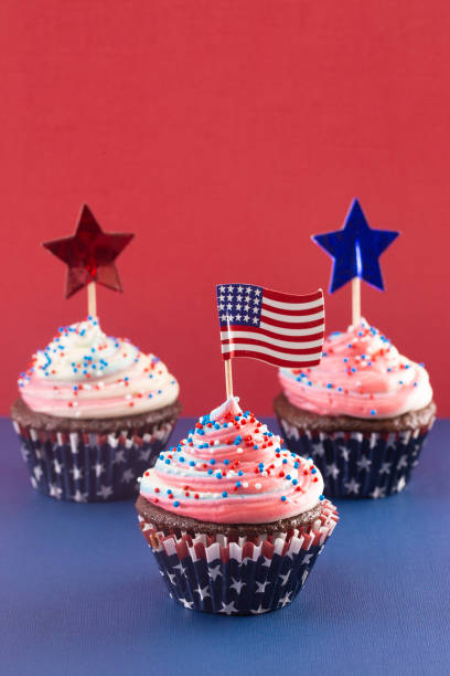 istock American Themed Cupcakes with Sprinkles and Decorations 1156770686