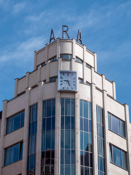 Functionalist Building Palac ARA in Prague Prague, Czech Republic - June 10 2019: Functionalist Buildingpalac ARA. A Famous Landmark of Modernist Bauhaus Style and Functionalism designed by Milan Babuska in 1931. babuska stock pictures, royalty-free photos & images
