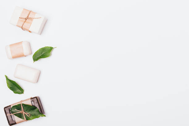 istock Top view different varieties of natural soap 1156772461