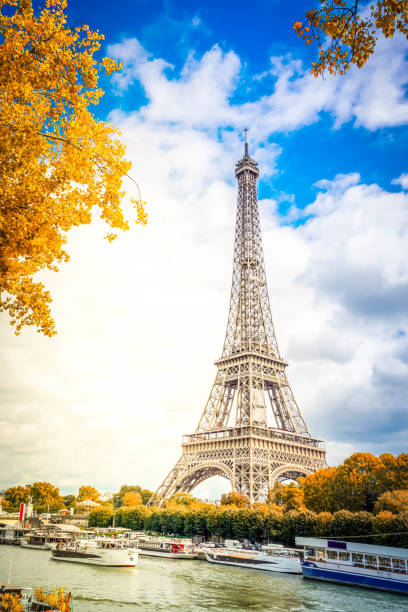 istock eiffel tour over Seine river 1156773186