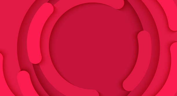 ilustrações de stock, clip art, desenhos animados e ícones de vector abstract circle a red background template - contemporary design