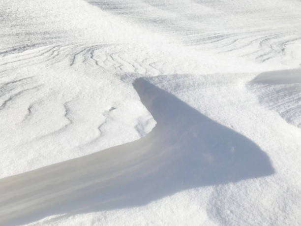 istock Carved curve white snow layers with light and shadows 1156786373