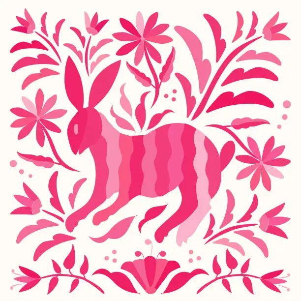 Vector illustration of Otomi Style Composition