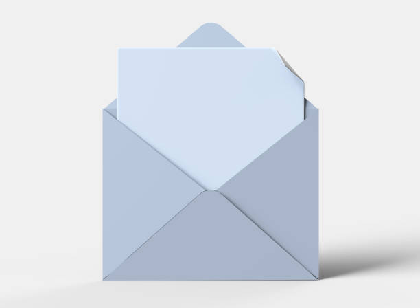 buste baronali bianche e bianche - invitation letter envelope greeting card foto e immagini stock