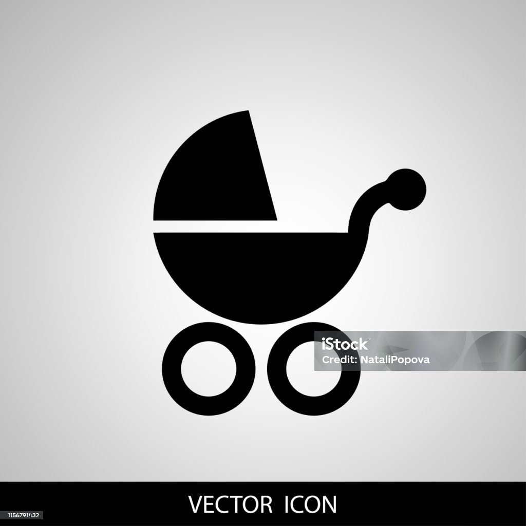 icône de chariot de bébé. vecteur - clipart vectoriel de Art libre de droits