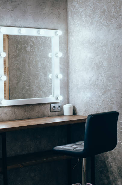 istock Mirror with lamps in modern make up room 1156793729