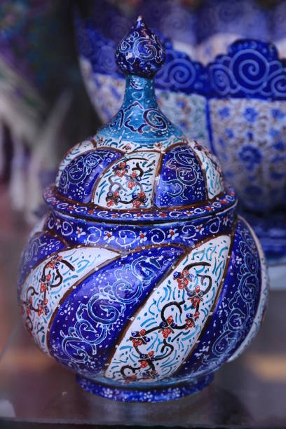 Plate, Vase, Copper, Iran, Isfahan, Paintings, Workshop