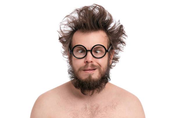 istock Crazy bearded man emotions and signs 1156794230