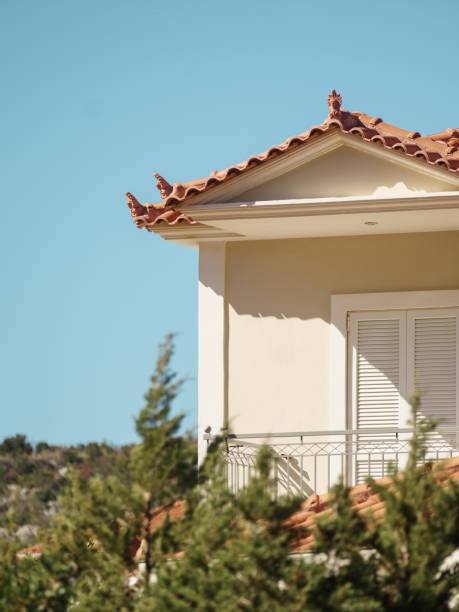 istock Houses in a seaside resort in Greece 1156797851