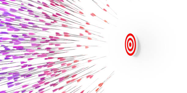 Infinite arrows, target and motivation concepts stock photo