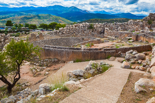 This is the first circle of royal tombs at the citadel of Mycenae