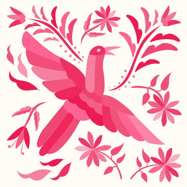 Vector illustration of Otomi Style Composition