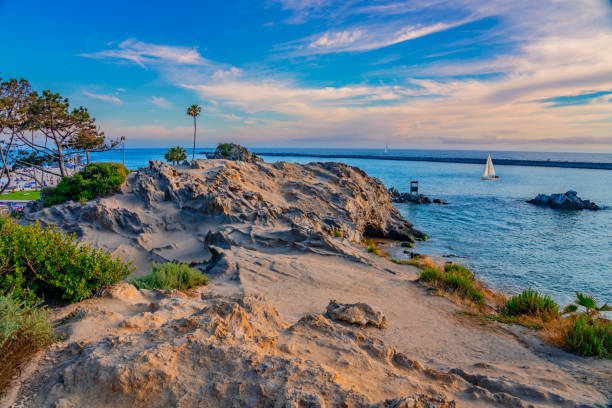 California  rugged coastline at Corona Del Mar