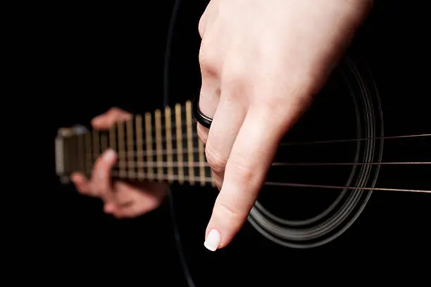 classic guitar-playing hands