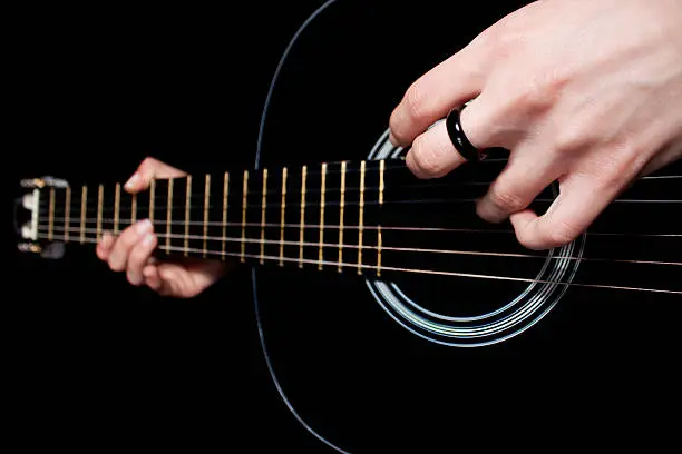 classic guitar-playing hands