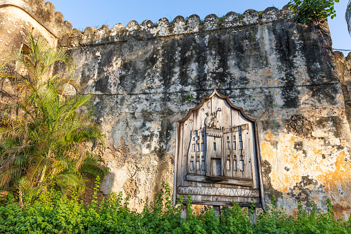 Stone Town , Zanzibar-February  28, 2019 : The Old Fort Ngome Kongwe