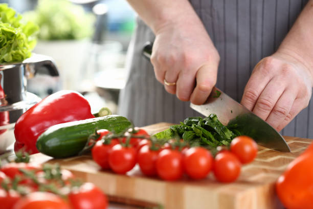 istock Chef Hands Chopping Dieting Herb Greens Ingredient 1156822803