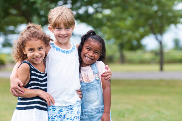 istock Three (3) Adorable Multi-Ethnic Kindergarten Girls Posing 1156823641
