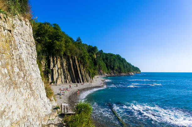 istock sea landscape is a pebbly beach with waves in white foam 1156825818