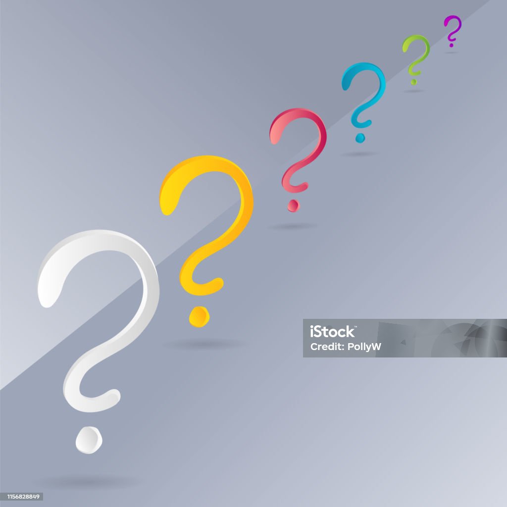 Question Signs Colorful Vector Illustration Problem And Priority ...