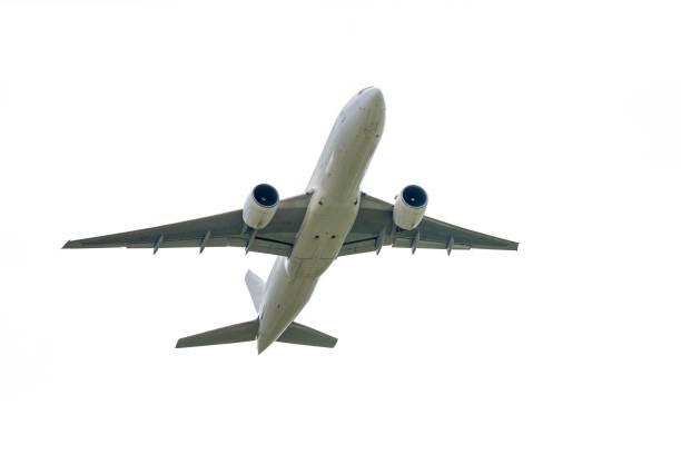 istock Airplane takes off from international airport isolated on white background 1156830697
