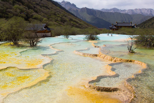 Landscape of Huanglong, a World Heritage Site in China