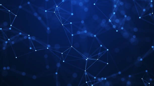 istock Abstract plexus geometrical shapes. Connection concept. Digital, communication and technology network background . 1156836559