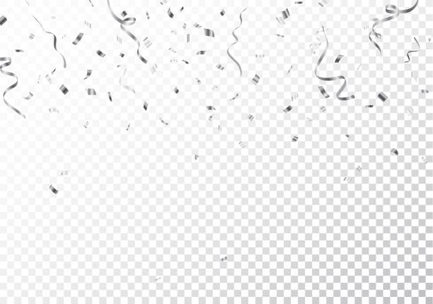 Silver confetti isolated on transparent background Vector Illustration of Silver confetti isolated on transparent background
eps10 silver colored stock illustrations