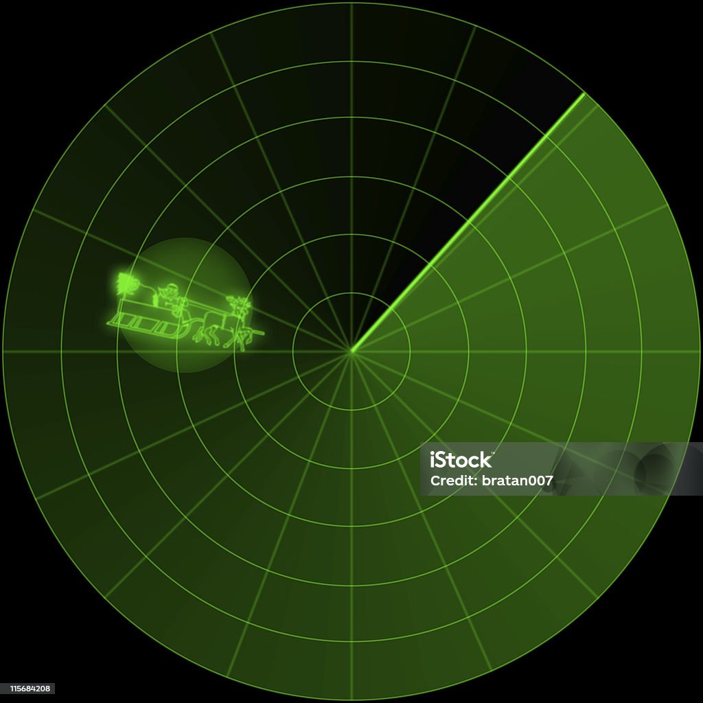 サンタインカミング - 電波探知機のロイヤリティフリーストックフォト