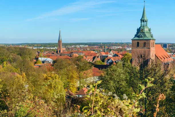 View of Luneburg from Kalkberg. Germany
