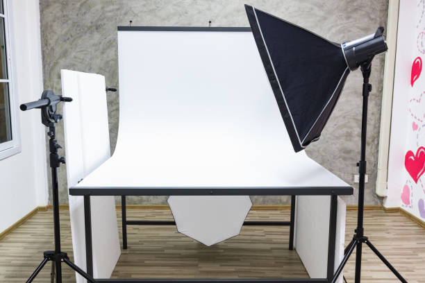 istock The room has a table that is set for shooting. 1156855172
