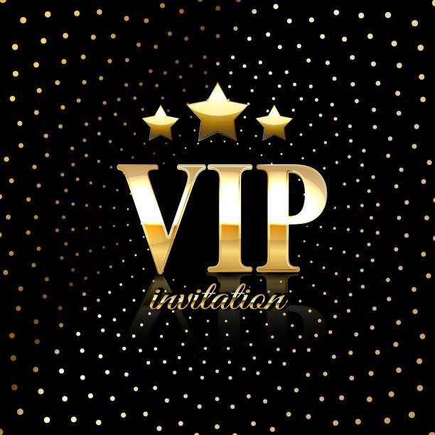 istock VIP party premium invitation card poster flyer. Black and golden design template. Quilted pattern decorative background with gold. Vector. 1156856351