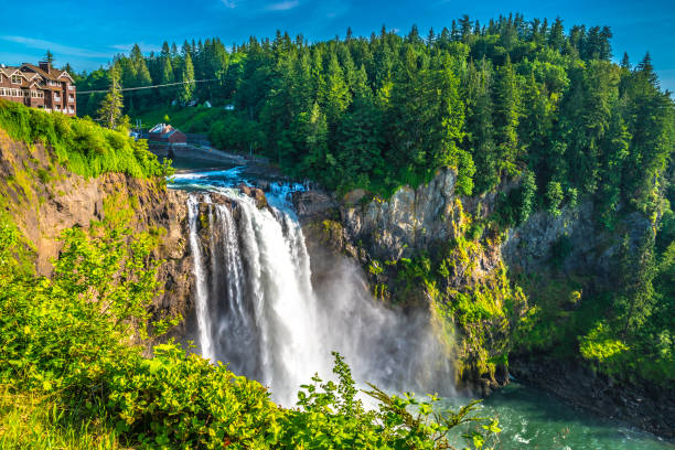 istock Double Rainbow at Snoqualmie Falls in Washington 1156857467