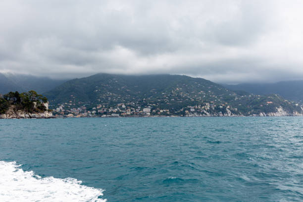 istock Small city from sea 1156857526